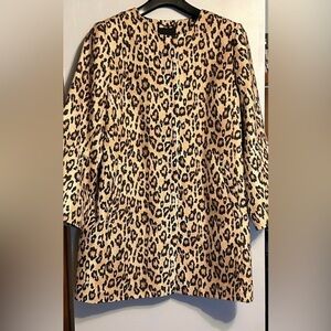 Banana Republic Leopard Print Coat Size XL Gold & Black
